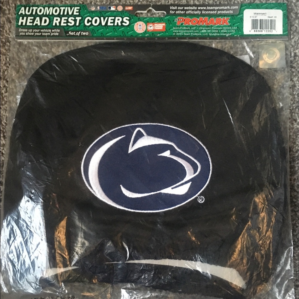 NWT PENN STATE Headrest Covers